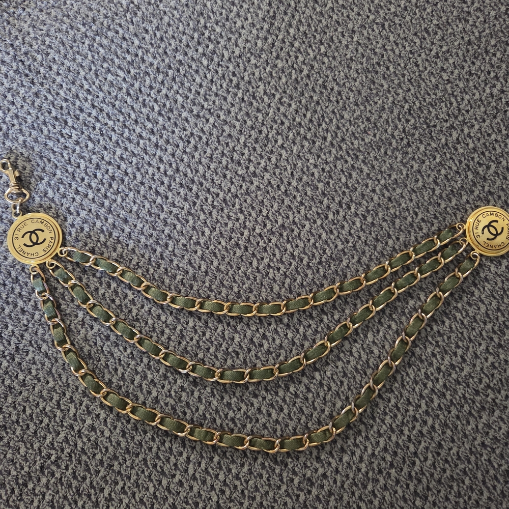 CHANEL Belt Vintage 31 Rue Cambon Paris Three Layer Lambskin Belt 1954 - Picture 3 of 7